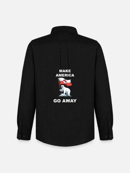 Greenland Make America Go away - Men's Oxford Shirt by Stanley/Stella - black