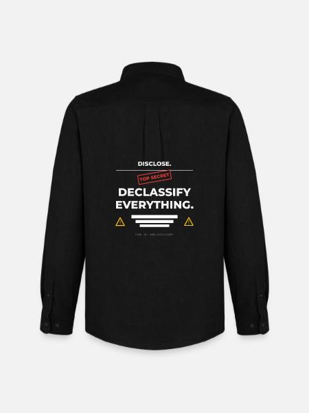 DISCLOSE. Declassify Everything – UAP - Men's Oxford Shirt by Stanley/Stella - black