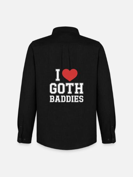 Ich liebe Goth-Bösewichte - Männer Oxford Hemd von Stanley/Stella - Schwarz
