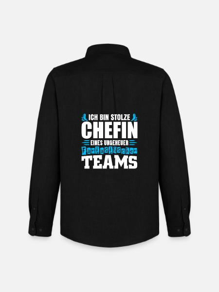 Stolze Chefin Chef Frau Abteilungsleiter Teamchef - Men's Oxford Shirt by Stanley/Stella - black