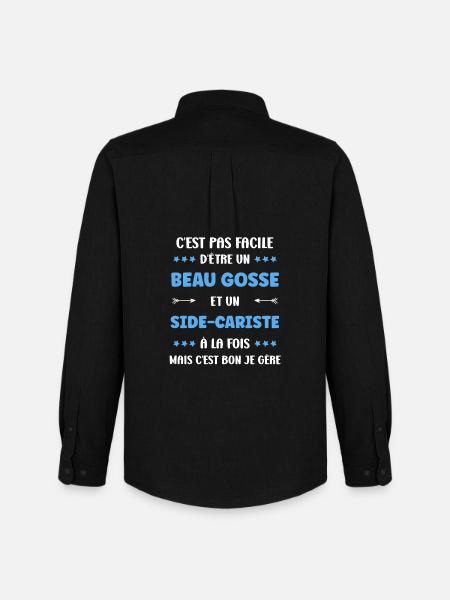 Beau gosse et side-cariste - Chemise Oxford homme Stanley/Stella - noir