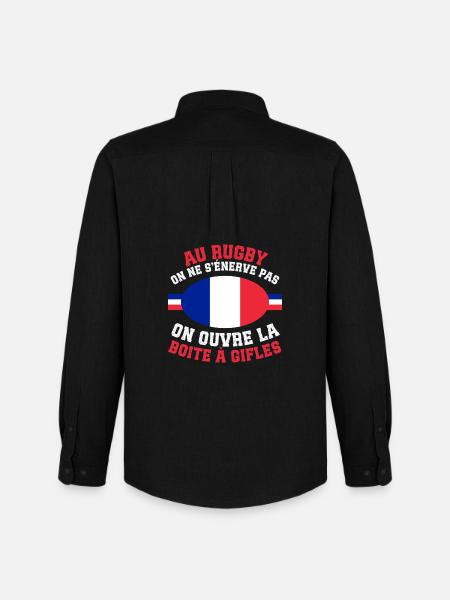 Rugby Boîte à Gifles - Chemise Oxford homme Stanley/Stella - noir