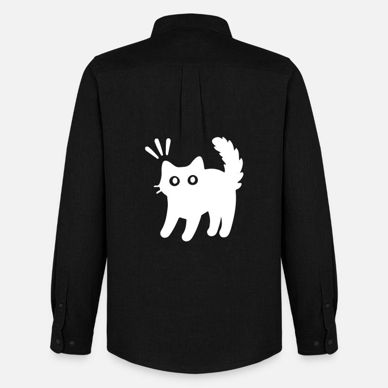 Kater Katze - Männer Oxford Hemd von Stanley/Stella - Schwarz