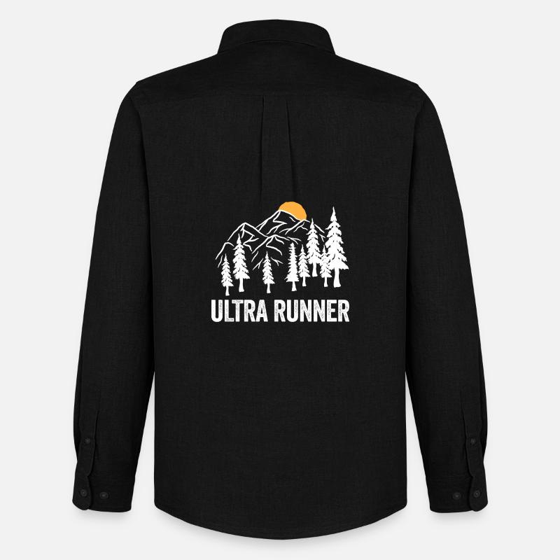 Ultra-Läufer - Männer Oxford Hemd von Stanley/Stella - Schwarz