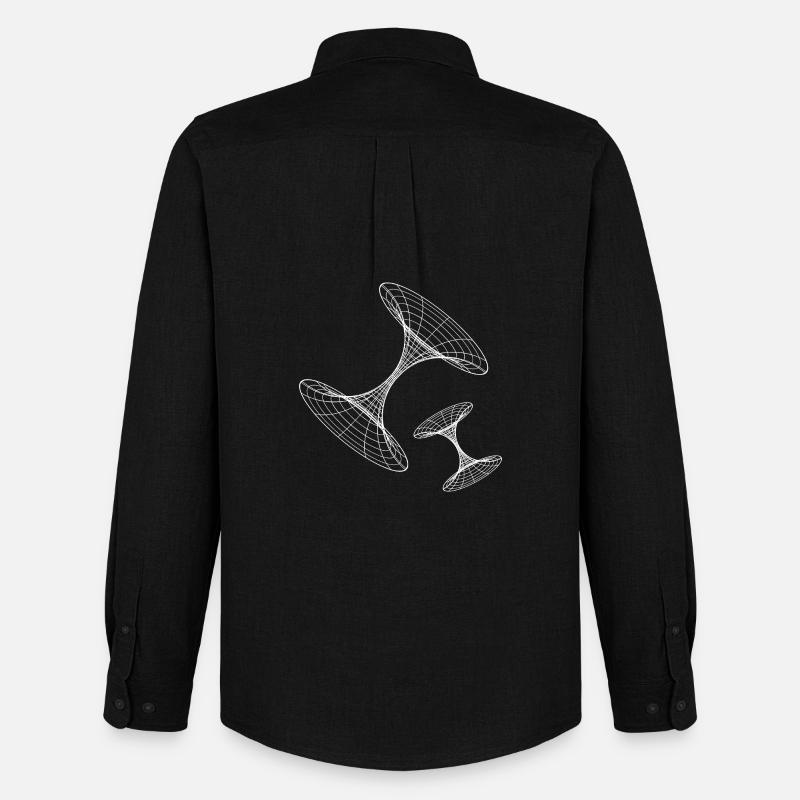 Wireframe Vortex Geometry - Men's Oxford Shirt by Stanley/Stella - black