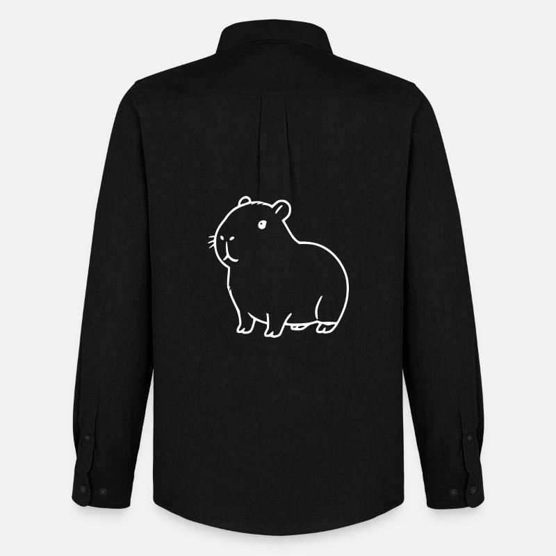 Capybara capybara blanc - Chemise Oxford homme Stanley/Stella - noir