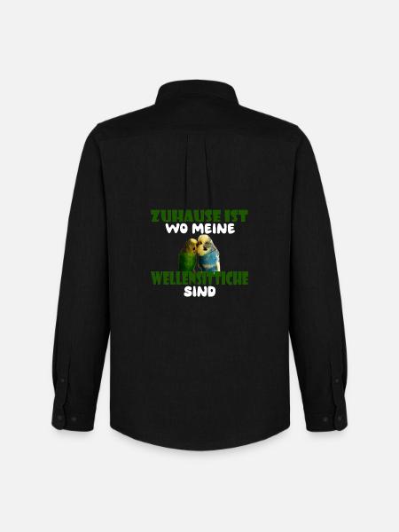 Home is where my budgies are - Men's Oxford Shirt by Stanley/Stella - black