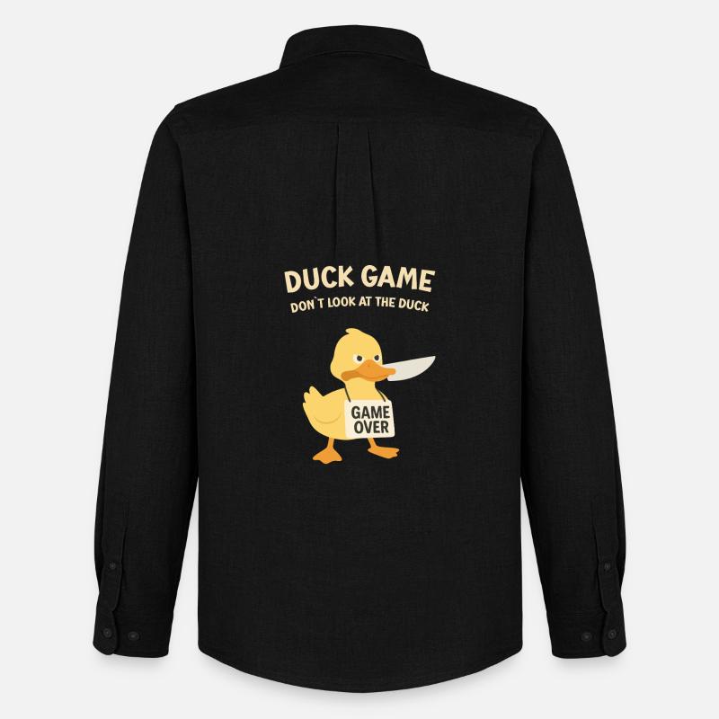 Duck Game Game Over Schild - Männer Oxford Hemd von Stanley/Stella - Schwarz