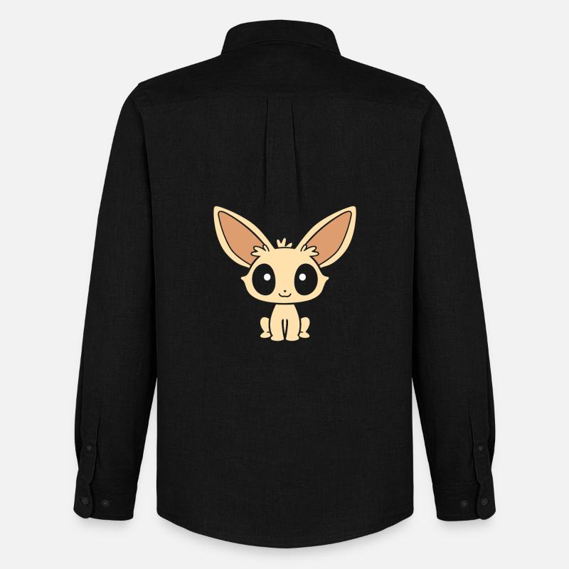 Fennek - Männer Oxford Hemd von Stanley/Stella - Schwarz