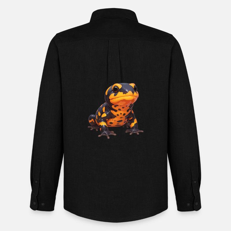 Feuersalamander Salamander - Männer Oxford Hemd von Stanley/Stella - Schwarz