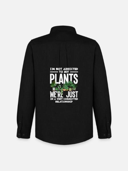Not addicted to plants funnier - Men's Oxford Shirt by Stanley/Stella - black