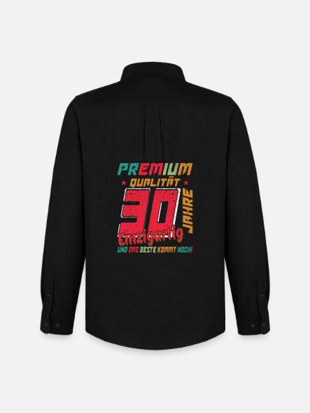 30th Birthday Unique Retro Quality - Men's Oxford Shirt by Stanley/Stella - black