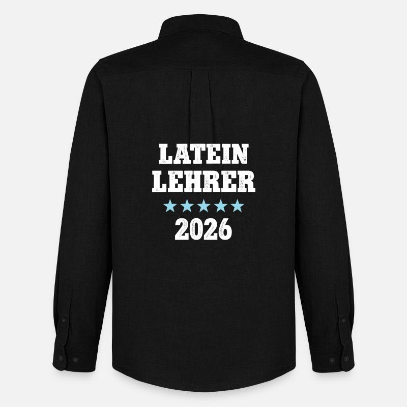 Lateinlehrer 2026 Beruf Studium Lehramt Latein - Männer Oxford Hemd von Stanley/Stella - Schwarz