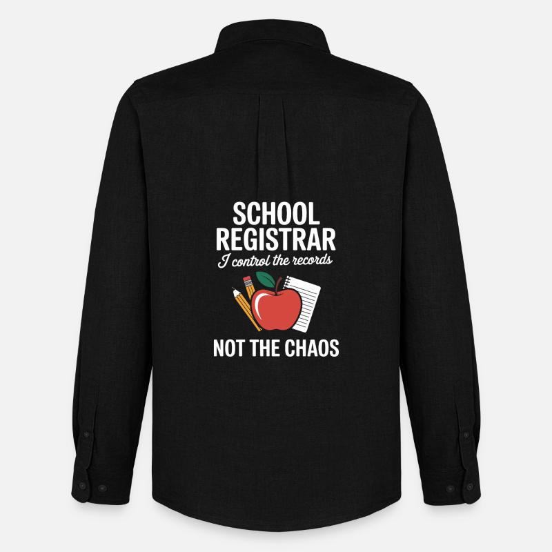 Schulsekretärin Front Office Schule Geschenk - Männer Oxford Hemd von Stanley/Stella - Schwarz