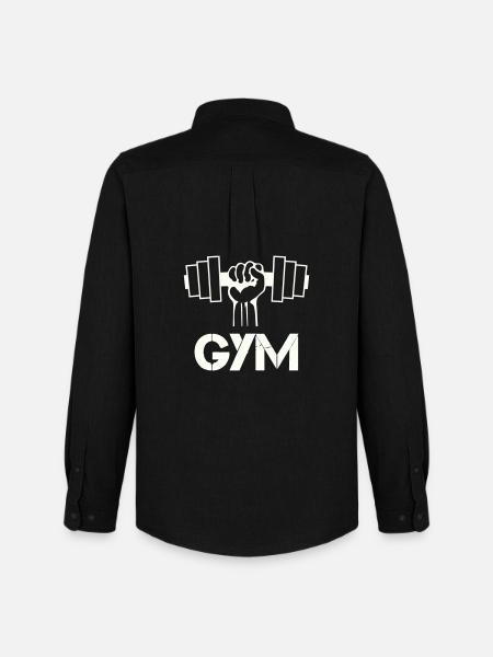 Power Fist Gym Icon - Men's Oxford Shirt by Stanley/Stella - black