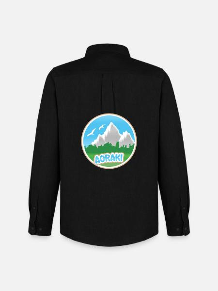 Mount Aoraki - Men's Oxford Shirt by Stanley/Stella - black