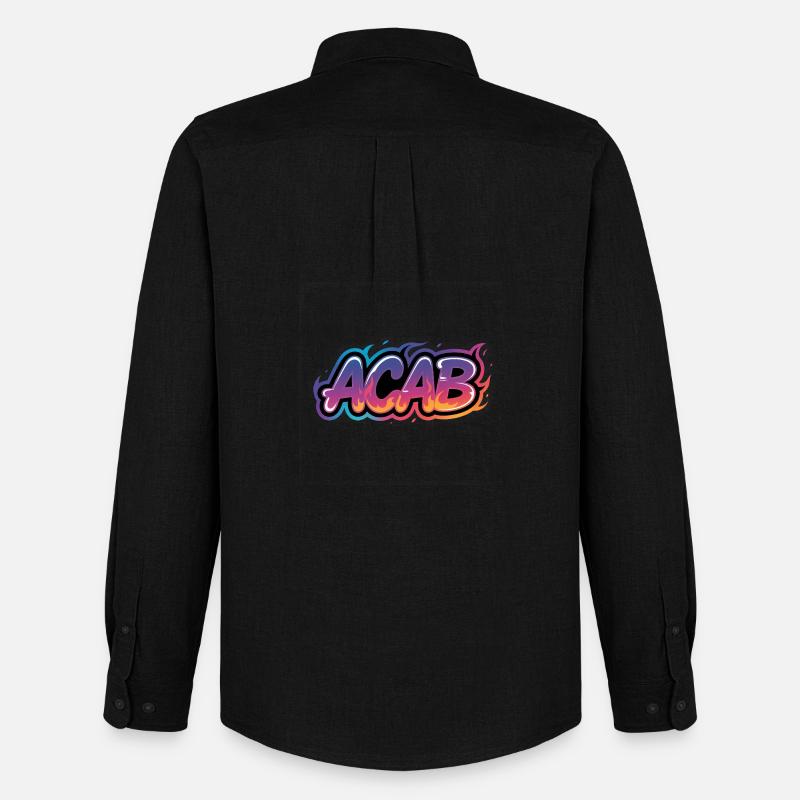 ACAB – Anti-Cops-Tee - Männer Oxford Hemd von Stanley/Stella - Schwarz