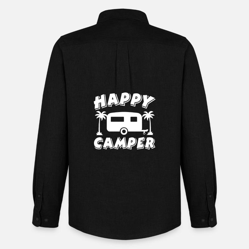 Camping - Männer Oxford Hemd von Stanley/Stella - Schwarz