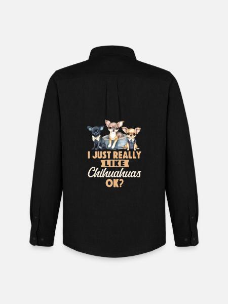Chihuahua Chihuahueño I Just - Men's Oxford Shirt by Stanley/Stella - black
