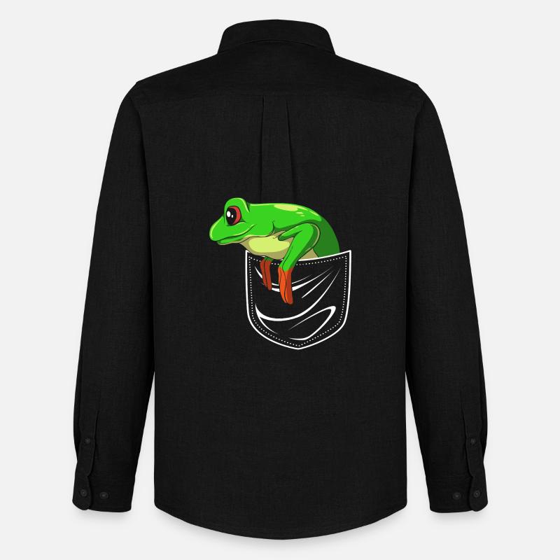 Frosch Laubfrosch - Männer Oxford Hemd von Stanley/Stella - Schwarz