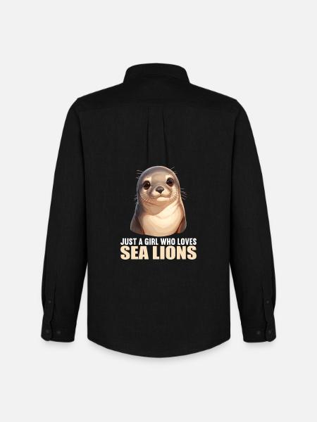 Sea Lions Sea Lion - Men's Oxford Shirt by Stanley/Stella - black