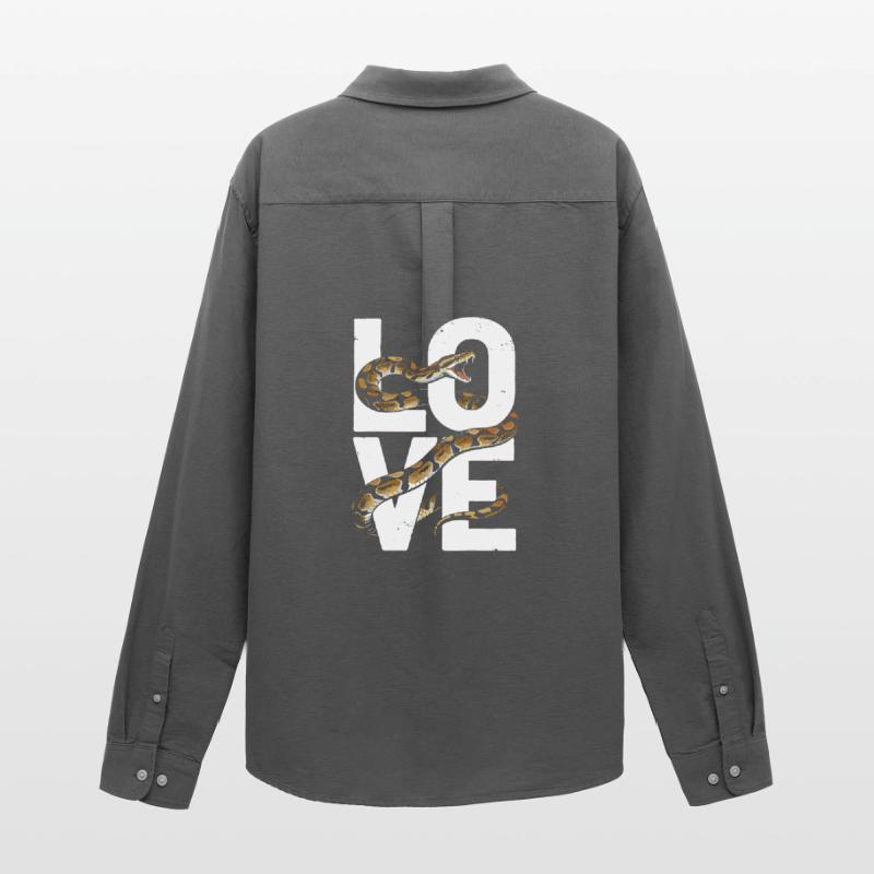 Königspython Schlangen LOVE Terrarium Python Männer Oxford Hemd von Stanley/Stella