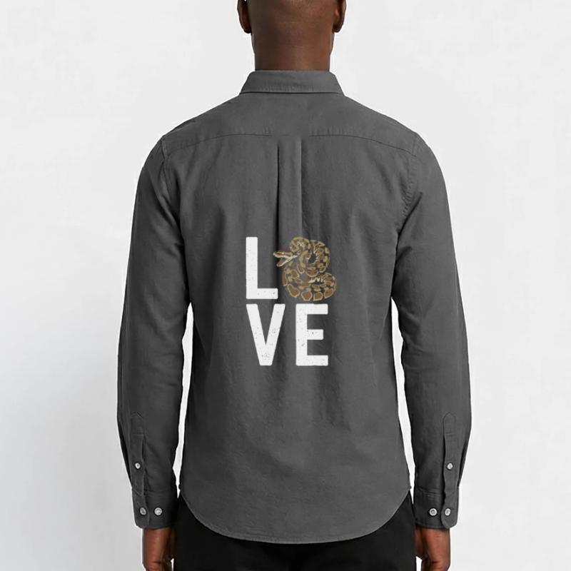 Königspython Schlangen LOVE Terrarium Python Männer Oxford Hemd von Stanley/Stella