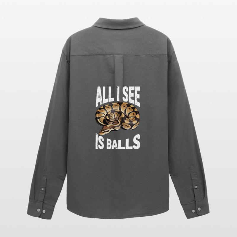 King Python Snakes Lover Terrarium Python Men's Oxford Shirt by Stanley/Stella