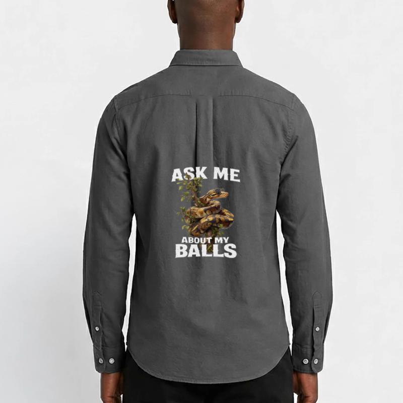 King Python Snakes Lover Terrarium Python Men's Oxford Shirt by Stanley/Stella