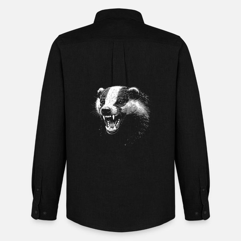 Dachs - Männer Oxford Hemd von Stanley/Stella - Schwarz