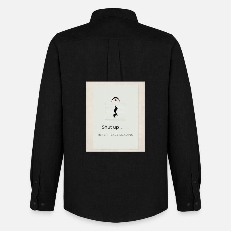 Shut up – Inner Peace Loading Design - Men's Oxford Shirt by Stanley/Stella - black