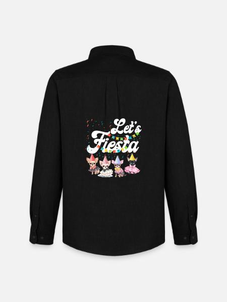 Chihuahua Chihuahueño Let's Fiesta - Men's Oxford Shirt by Stanley/Stella - black