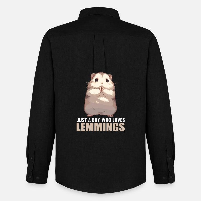 Lemminge Lemming - Männer Oxford Hemd von Stanley/Stella - Schwarz