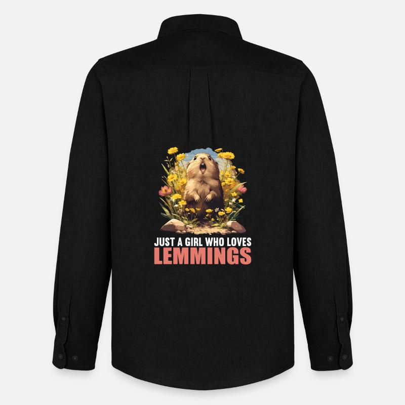 Lemminge Lemming - Männer Oxford Hemd von Stanley/Stella - Schwarz