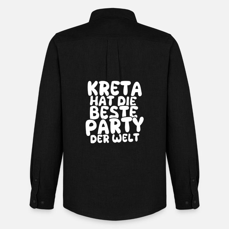 Feiern Kreta - Männer Oxford Hemd von Stanley/Stella - Schwarz