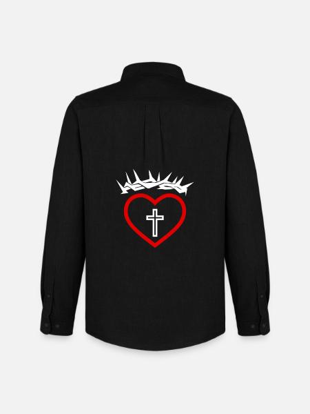 JESUS CHRIST CHURCH CHRISTIANITY - Men's Oxford Shirt by Stanley/Stella - black