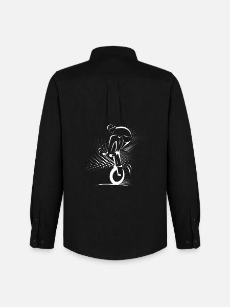 Unicycle | Unicycling Freestyle Downhill - Men's Oxford Shirt by Stanley/Stella - black