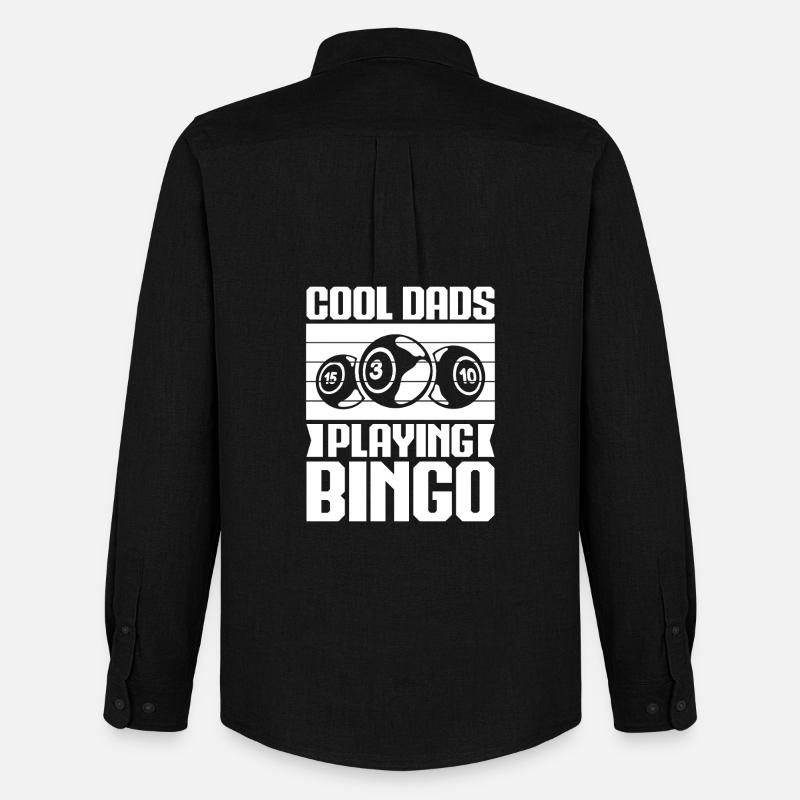 Bingo Player Cool Dads Playing Bingo - Männer Oxford Hemd von Stanley/Stella - Schwarz