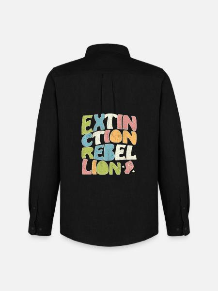 Extinction rebellion retro - Männer Oxford Hemd von Stanley/Stella - Schwarz