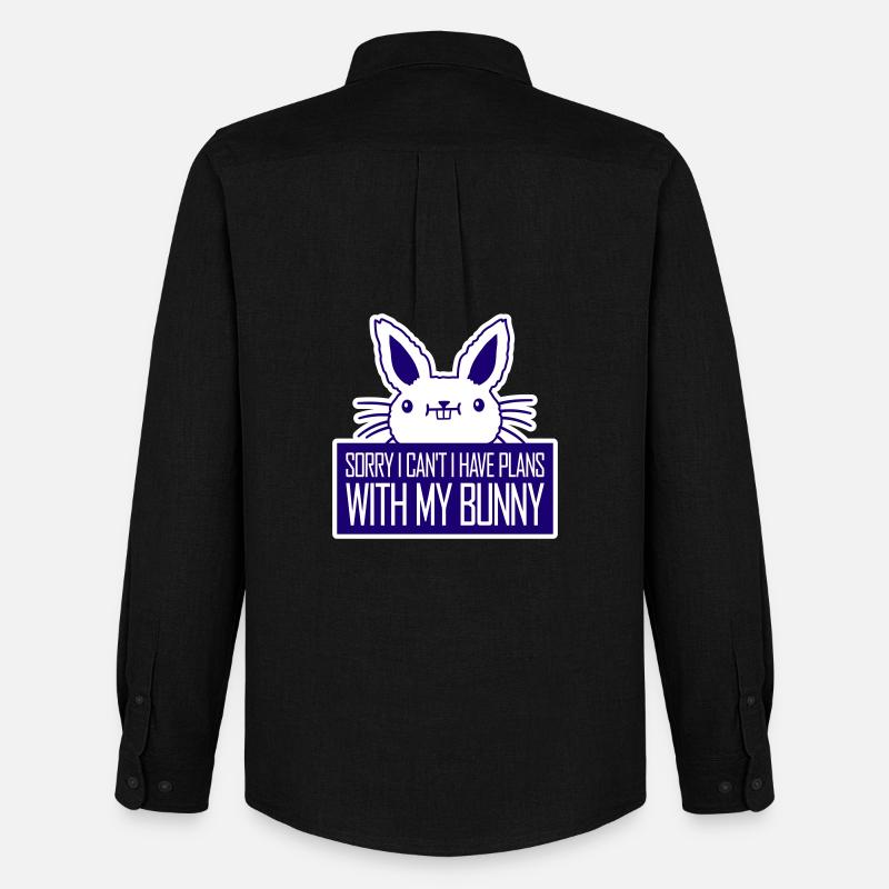 Scusa, non posso, ho dei programmi con il mio logo Bunny Hase - Stanley/Stella Camicia Oxford uomo - nero