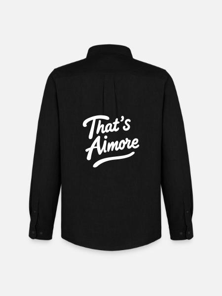 "That's AiMore" Pun Shirt White - Men's Oxford Shirt by Stanley/Stella - black