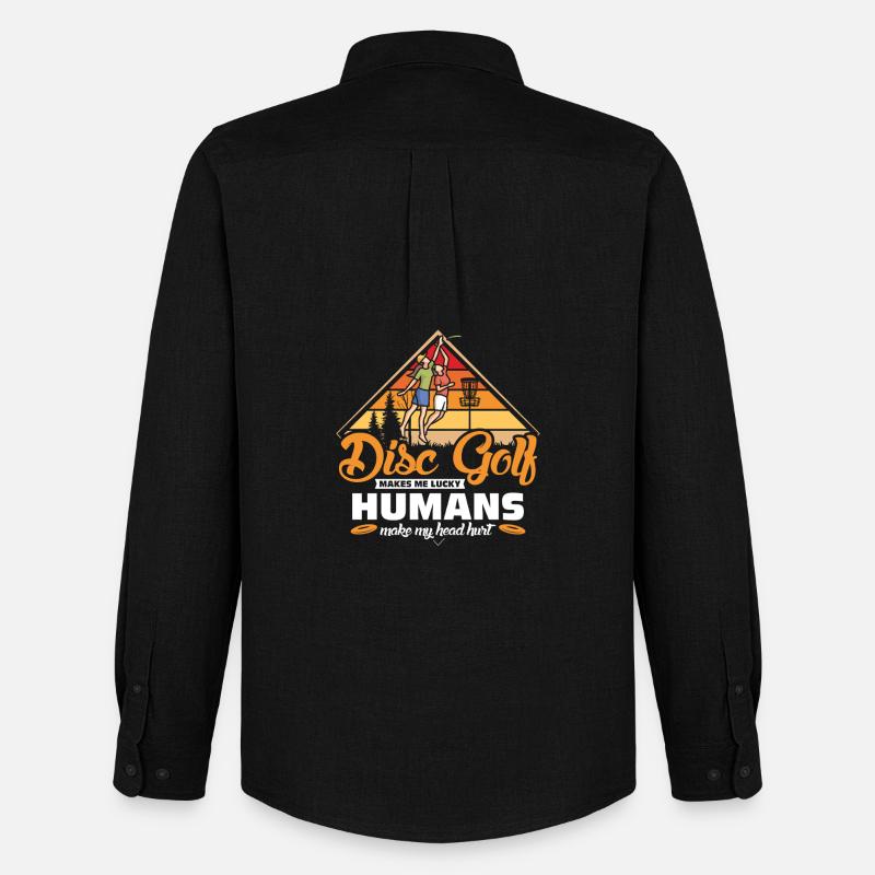 Disc Golf Geschenke Discgolf - Männer Oxford Hemd von Stanley/Stella - Schwarz