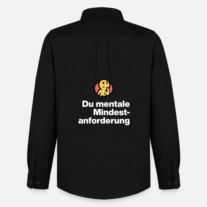 DU MENTALE MINDSTFORDERUNG. SARKASMUS GESCHENK  - Männer Oxford Hemd von Stanley/Stella - Schwarz