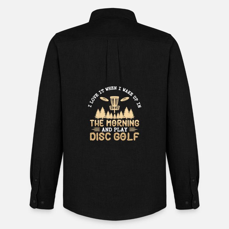 Disc Golf Geschenke Discgolf - Männer Oxford Hemd von Stanley/Stella - Schwarz