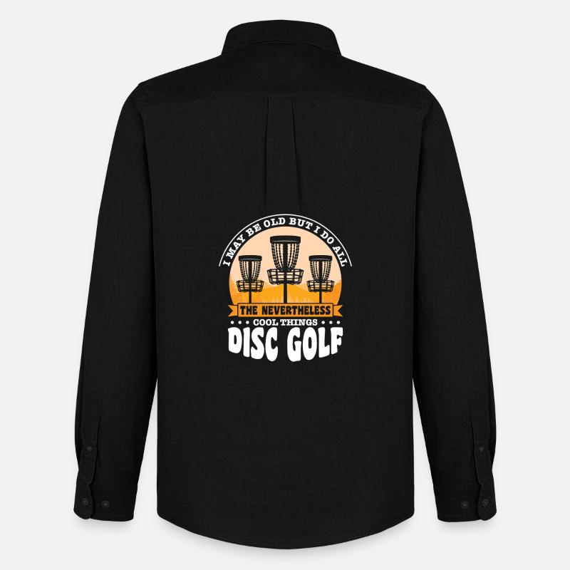 Disc Golf Geschenke Discgolf - Männer Oxford Hemd von Stanley/Stella - Schwarz