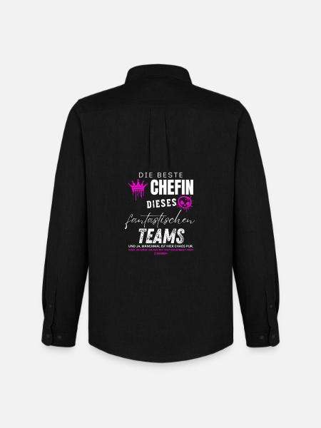 beste Chefin fantastisches Team Chefin geschenke - Men's Oxford Shirt by Stanley/Stella - black