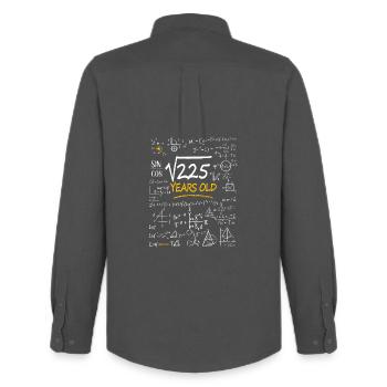 15 Years Birthday Math Formulas Funny - Men's Oxford Shirt by Stanley/Stella - anthracite - Back - AI Model Male 185 dark (185cm)