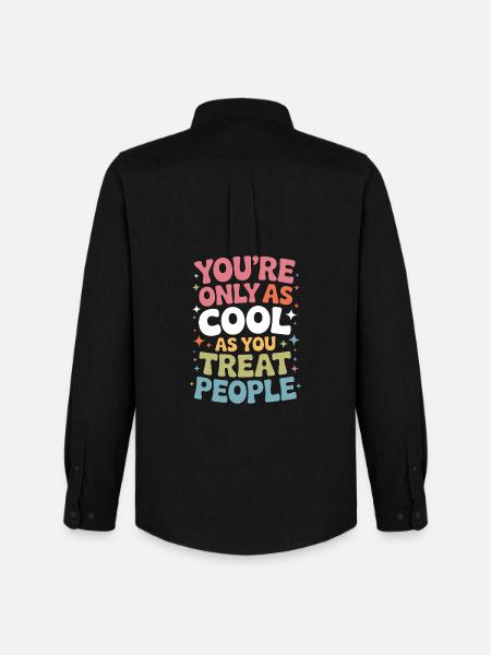 Saying Statement Respect Kindness Gift - Men's Oxford Shirt by Stanley/Stella - black