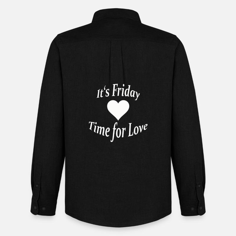 FRIDAY - TIME FOR LOVE - Männer Oxford Hemd von Stanley/Stella - Schwarz