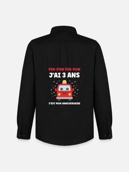 3 ans - Chemise Oxford homme Stanley/Stella - noir